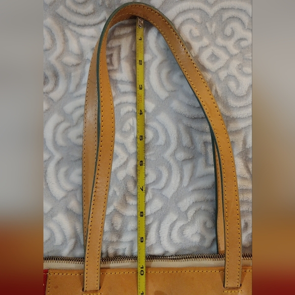 Dooney & Burke Red Signature Coated Canvas with Leather Handles and Trim. - Picture 15 of 15